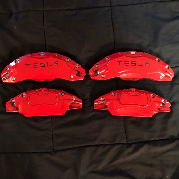 Tesla Other - New Tesla Set of 4 Red Brake Caliper Covers front & back
